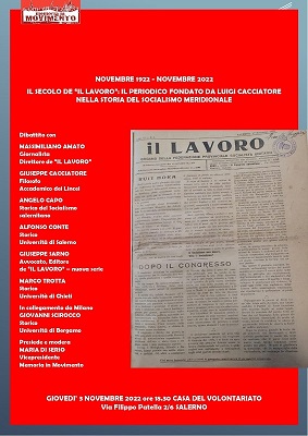 Salerno: cento anni del giornale socialista salernitano “Il Lavoro”, convegno-dibattito  