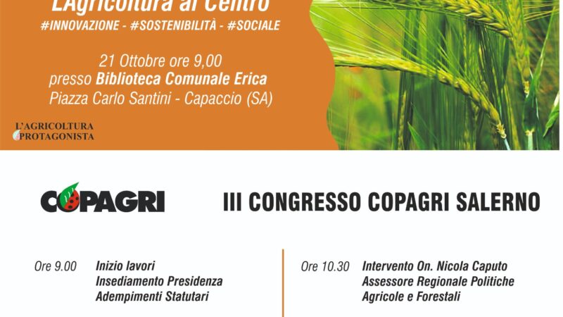 Capaccio: Copagri Salerno, III Congresso