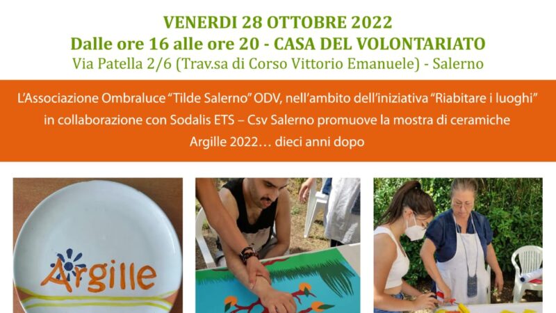 Salerno: Associazione Ombraluce, mostra di ceramiche “Argille”