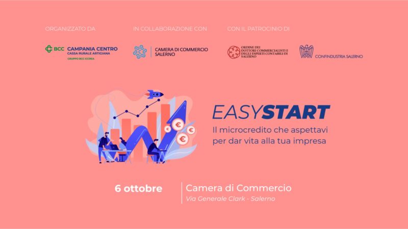 Salerno: “Easy Start – Il microcredito che dà vita alle imprese”, convegno alla Camera di Commercio 