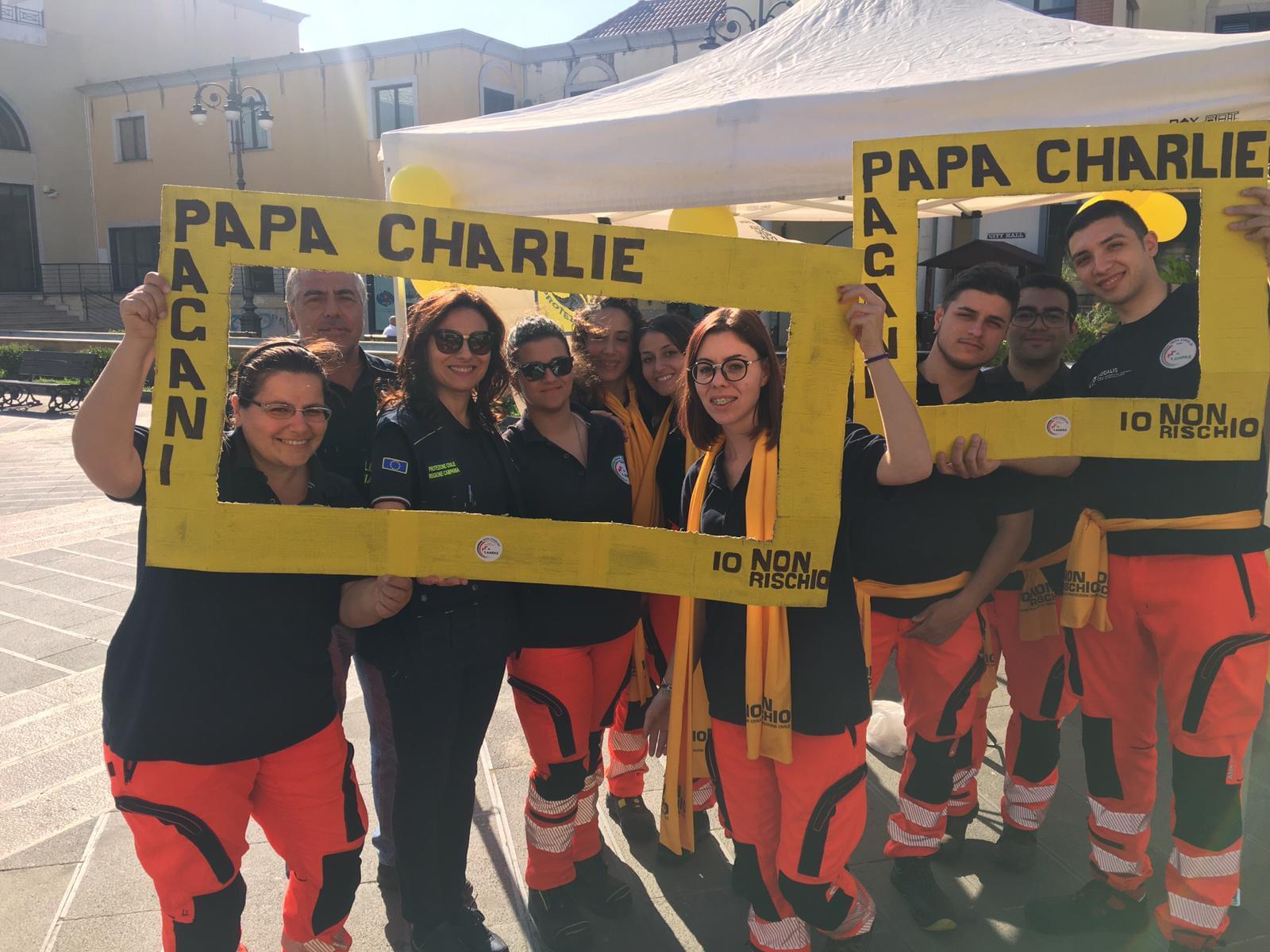Pagani: Papa Charlie in piazza per campagna “Io non rischio-buone pratiche di protezione civile”