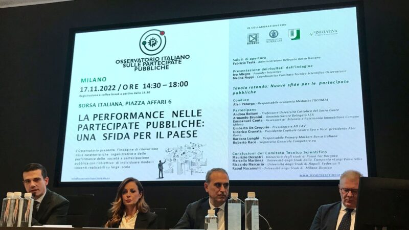 Osservatorio italiano su Partecipate pubbliche: richiesta 45% aziende potenziamento qualità servizi