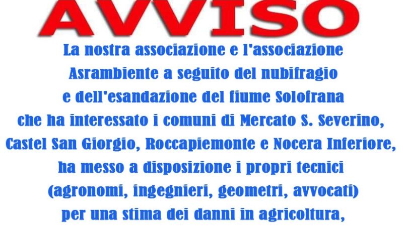 Mercato San Severino: esondazione Solofrana,  Lega per l’Italia-Astrambiente a servizio stima danni a PMI