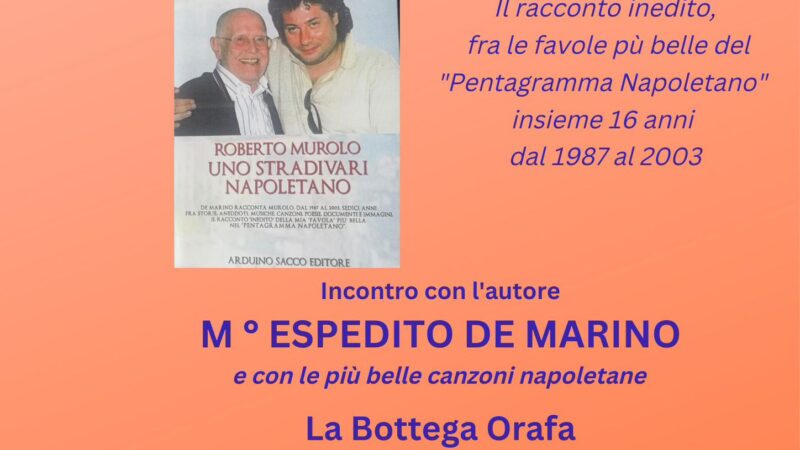 Salerno: presentazione del libro di Espedito De Marino “Roberto Murolo Uno stradivari napoletano”