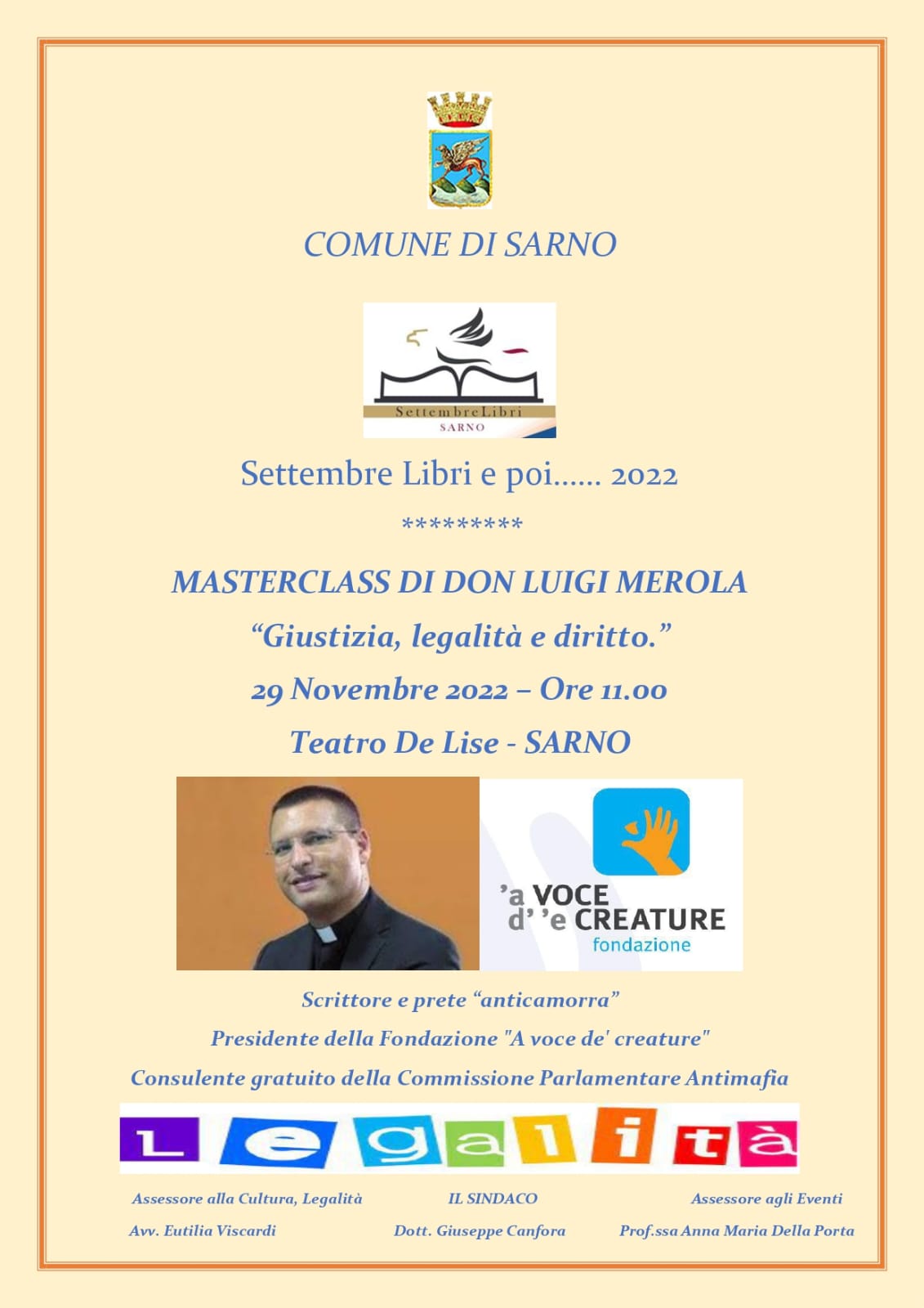 Sarno: a “Settembre Libri e poi…” a scuola di legalità con don Luigi Merola