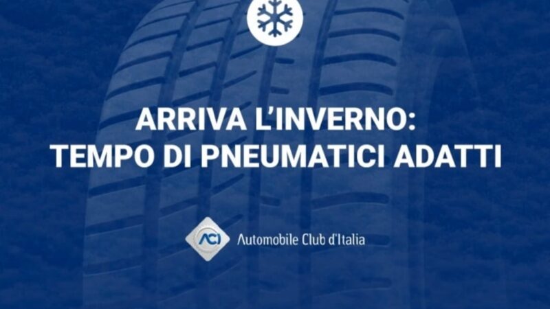 Salerno: Aci, da 15 Novembre 2022 obbligo pneumatici invernali o catene disponibili