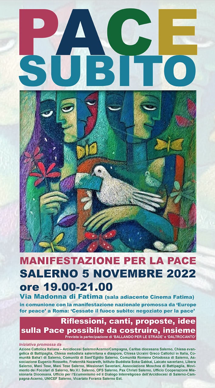 Salerno: manifestazione per Pace domani
