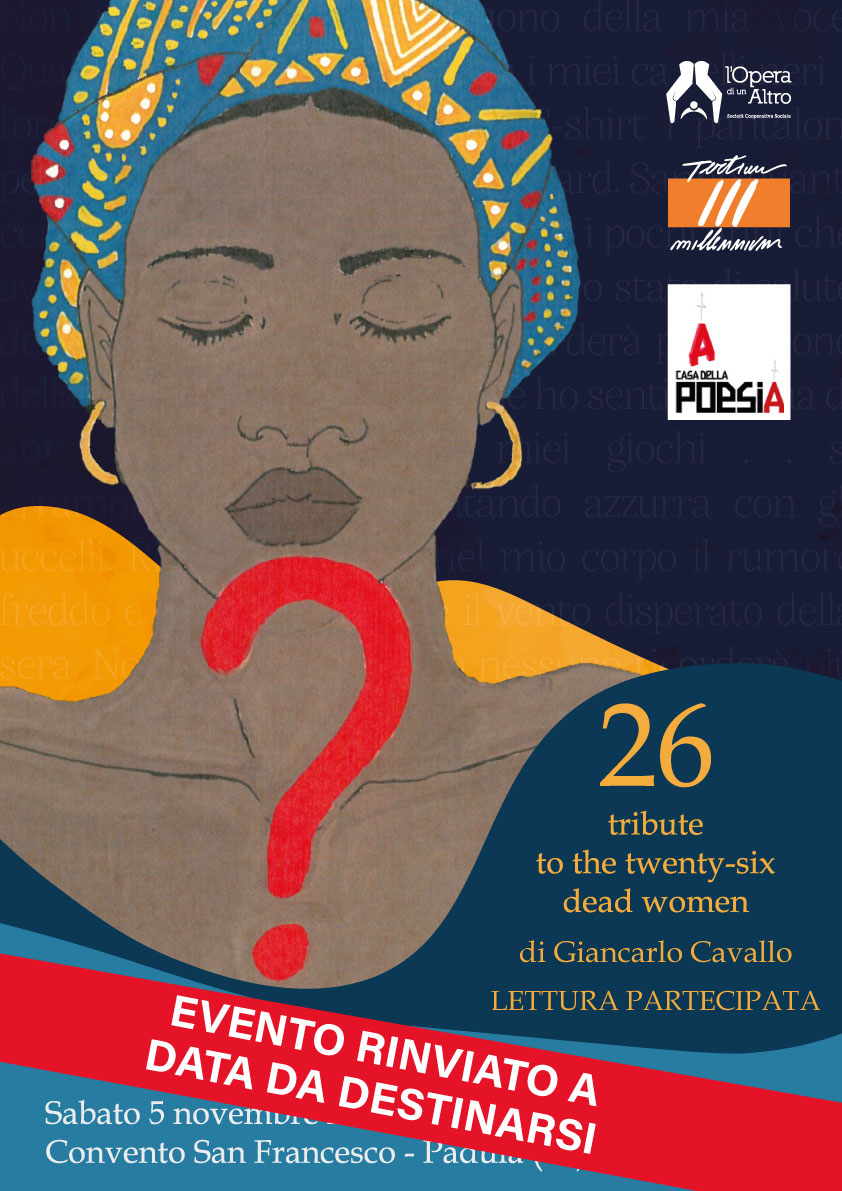 Polla: rinviato “26-Tribute to the twenty-six dead women”