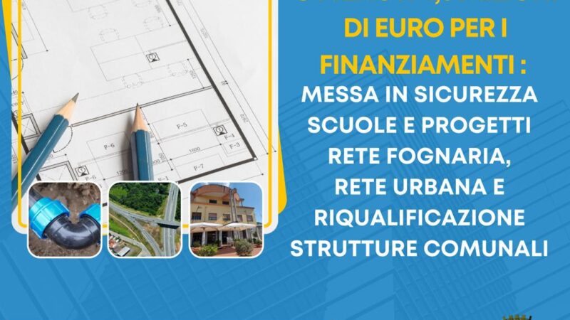 Roccapiemonte: da PNRR, 4,5 milioni€ per messa in sicurezza scuole e riassetto urbano