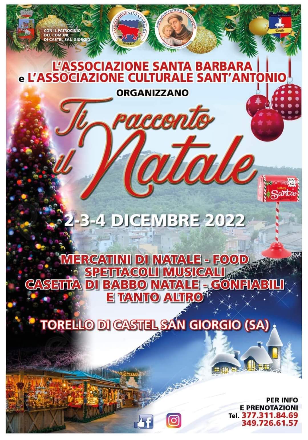 Castel San Giorgio: a Torello “Ti Racconto il Natale”, 3 giorni d’eventi