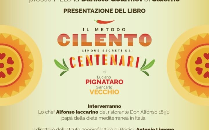 Salerno: presentazione libro “Il metodo Cilento” 5 segreti dei Centenari