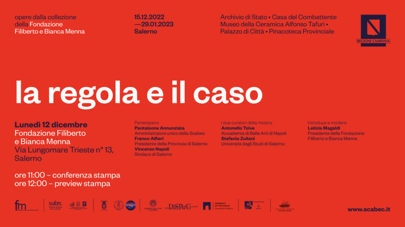 Salerno: Fondazione Menna, Presidente Alfieri a presentazione mostra “La regola e il caso”