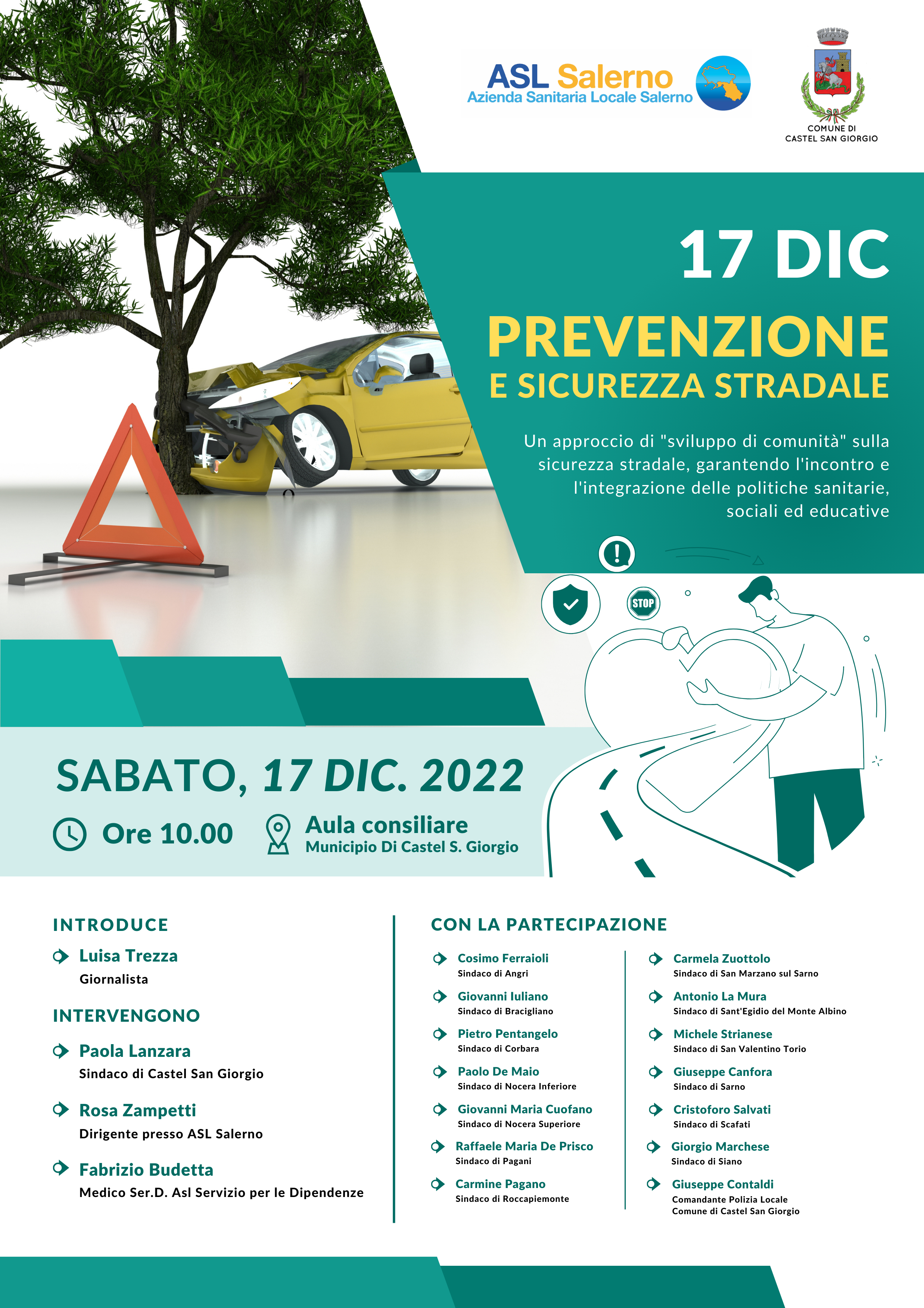 Castel San Giorgio: tavolo inter istituzionale per prevenzione incidentalità stradale