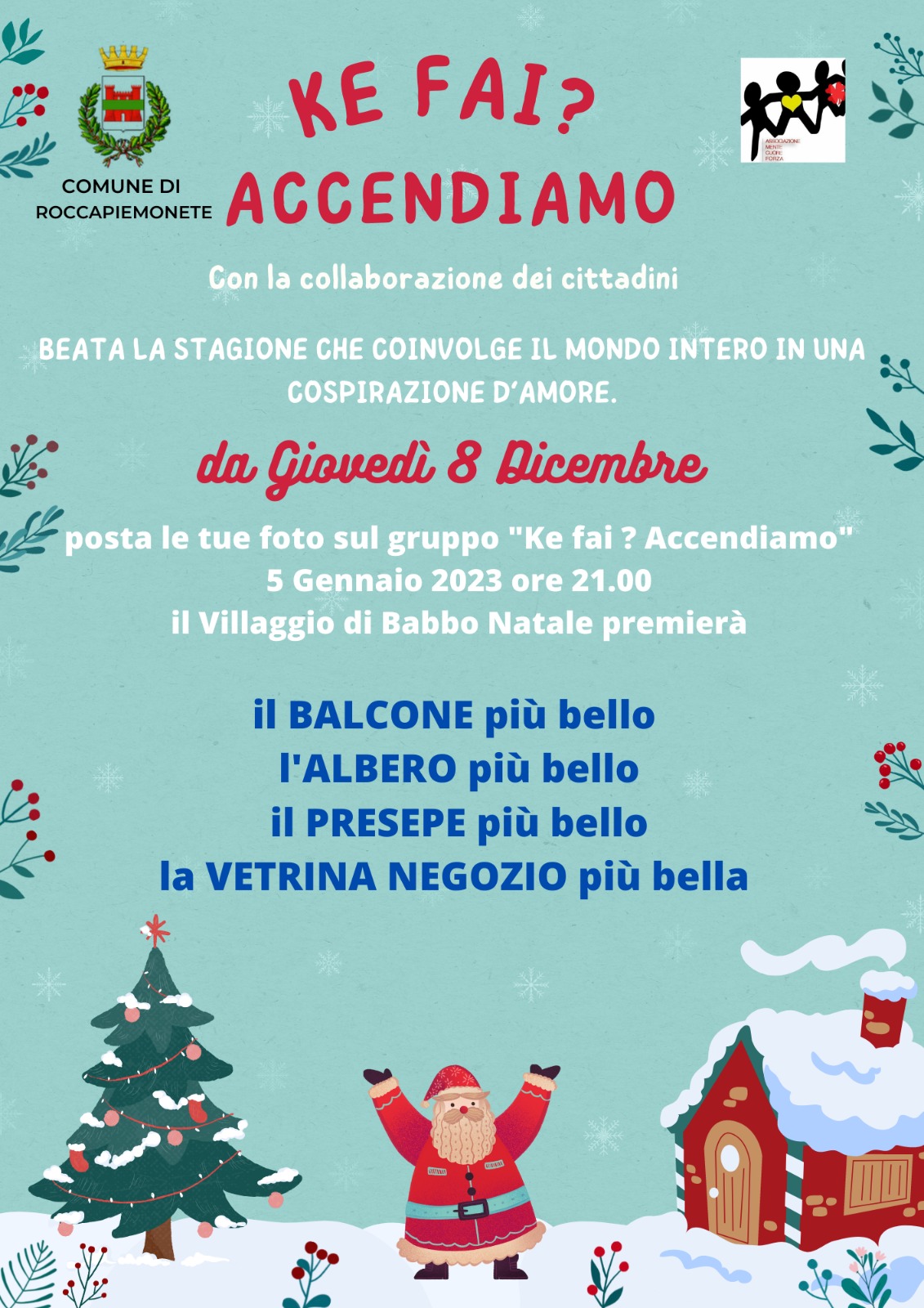 Roccapiemonte: Associazione Mente Cuore Forza, eventi natalizi