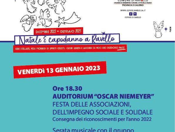Ravello: Festa delle associazioni e dell’impegno sociale all’ auditorium Oscar Niemeyer 