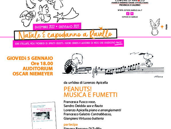 Ravello: “Peanuts! Musica e fumetti” all’auditorium Niemeyer