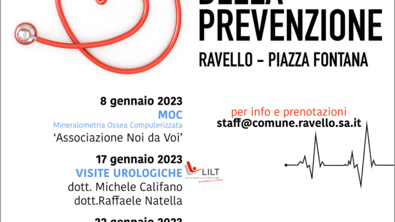 Ravello: al via Giornate della prevenzione 