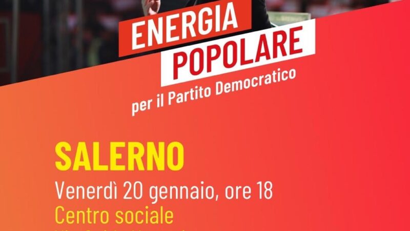 Salerno: PD, incontro con Stefano Bonaccini