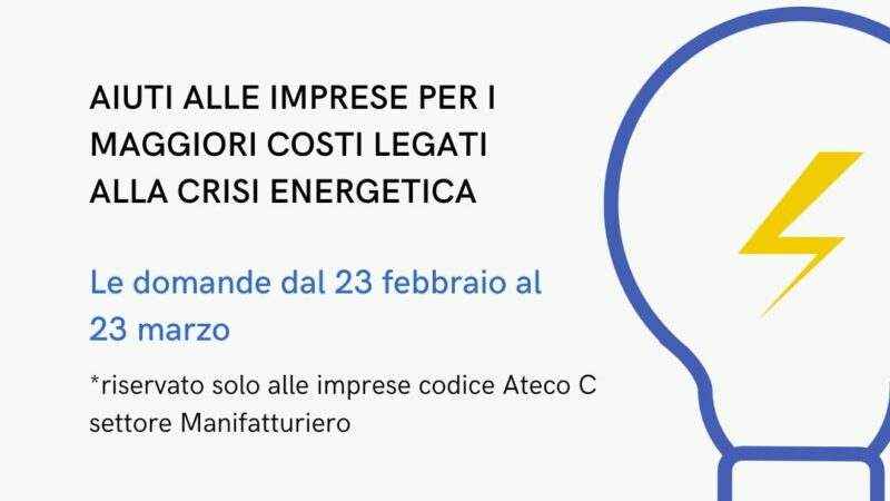 Vallo di Diano: Confesercenti, aiuti ad imprese per maggiori costi legati a crisi energetica, avviso pubblico
