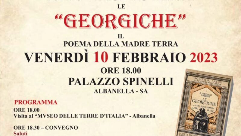 Albanella: Museo delle Terre d’Italia, a Palazzo Spinelli le “Georgiche”