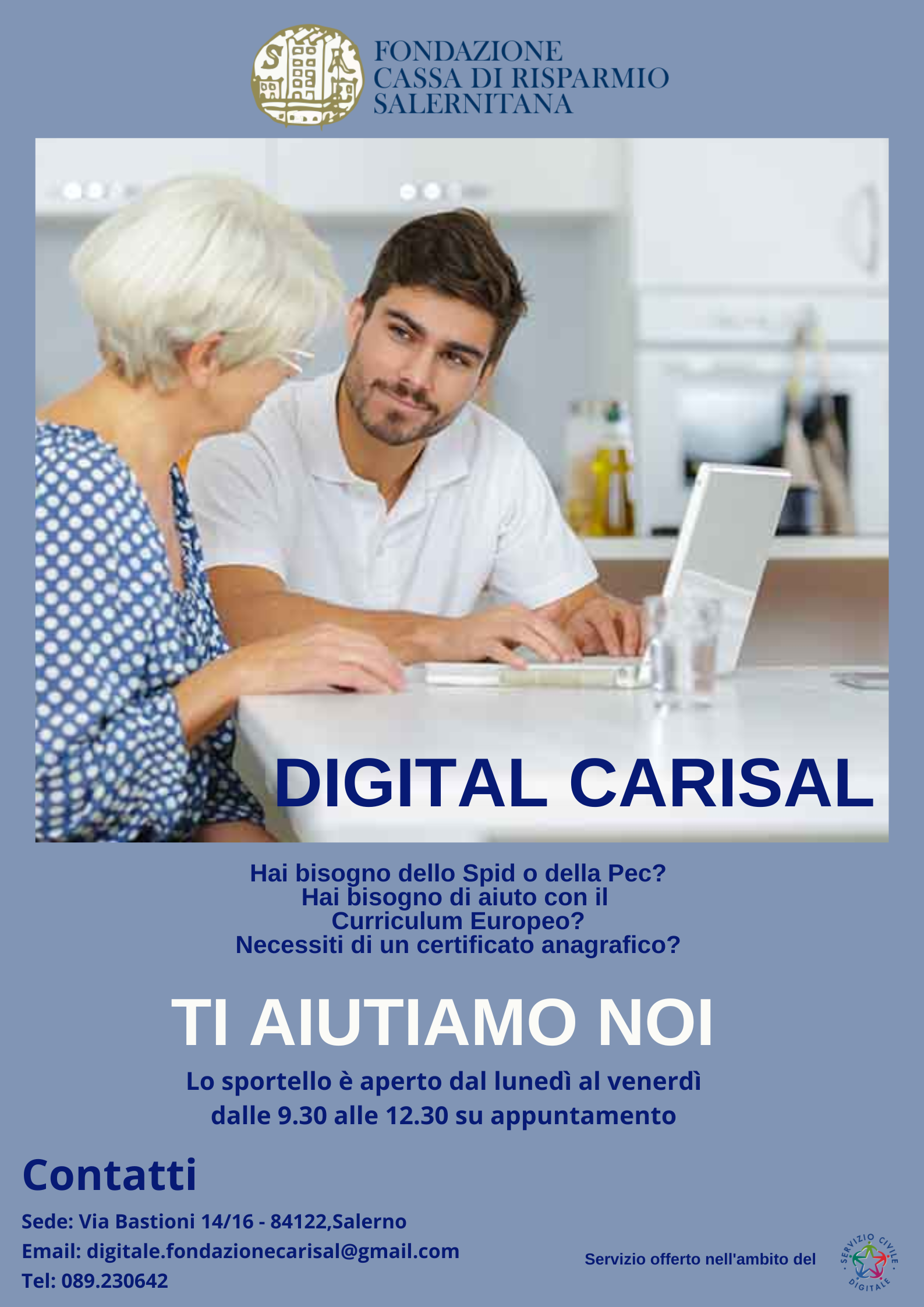 Salerno: Carisal, al via Sportello per servizi digitali