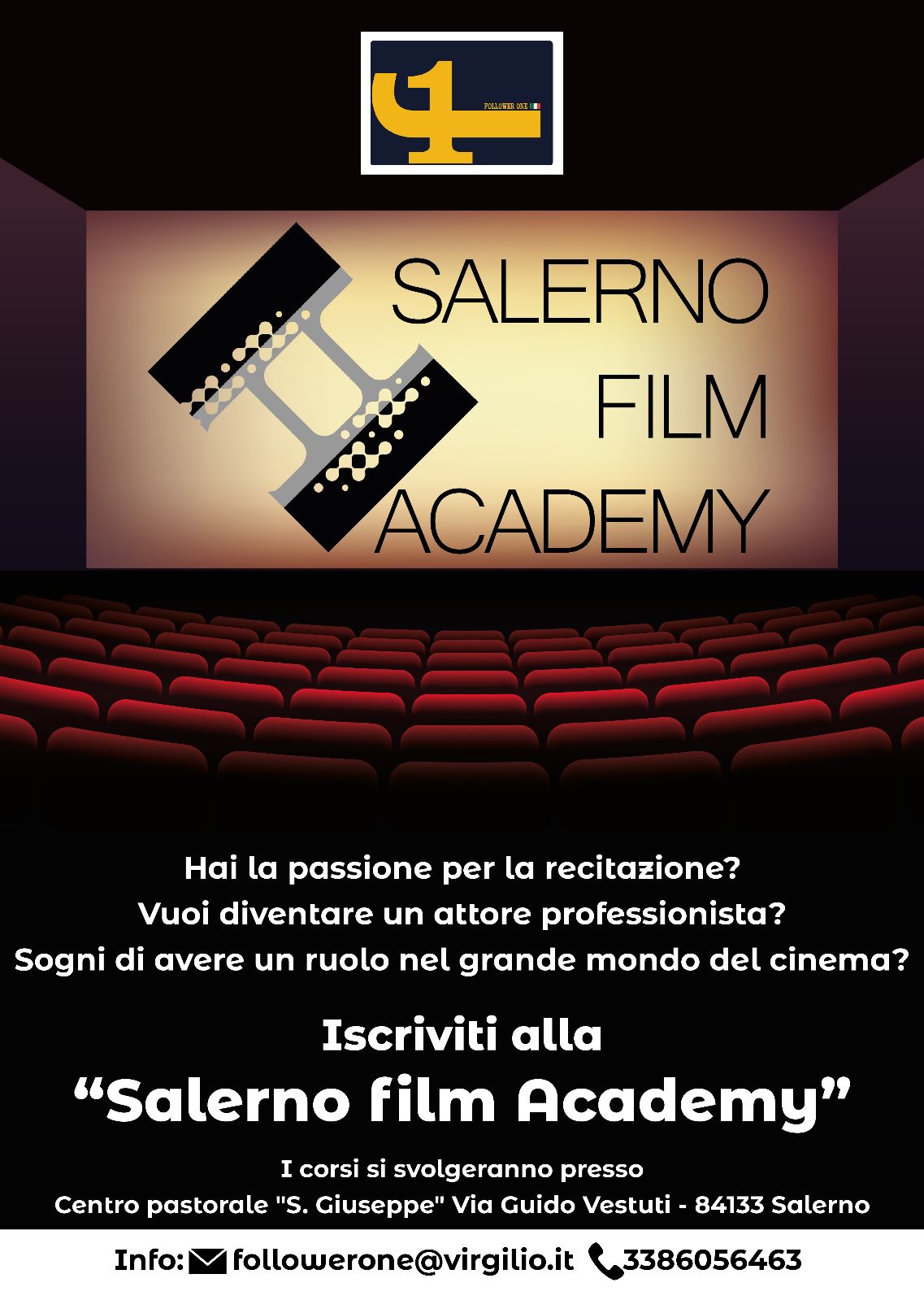 Salerno: “Salerno Film Academy”, a Centro Pastorale San Giuseppe corso gratuito di Cinema e Recitazione