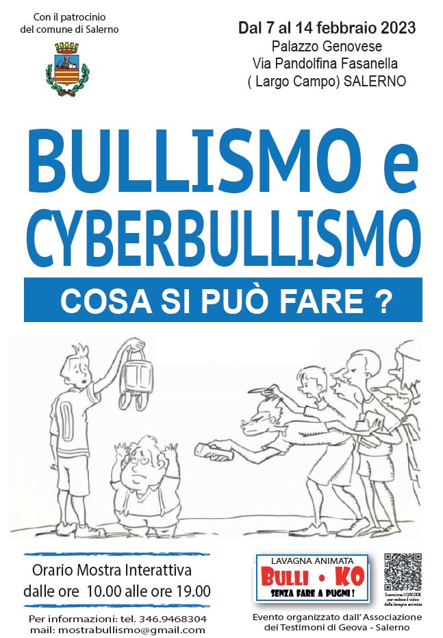 Salerno: a Palazzo Genovese “Giornata nazionale contro il bullismo e il cyberbullismo”