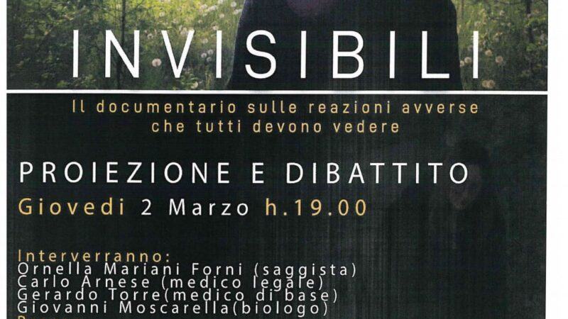 Salerno: Cinema San Demetrio, proiezione documentario “Invisibili” con dott. Gerardo Torre