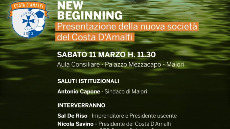 Maiori: Costa D’Amalfi, Nicola Savino nuovo presidente, presentazione a Palazzo Mezzacapo
