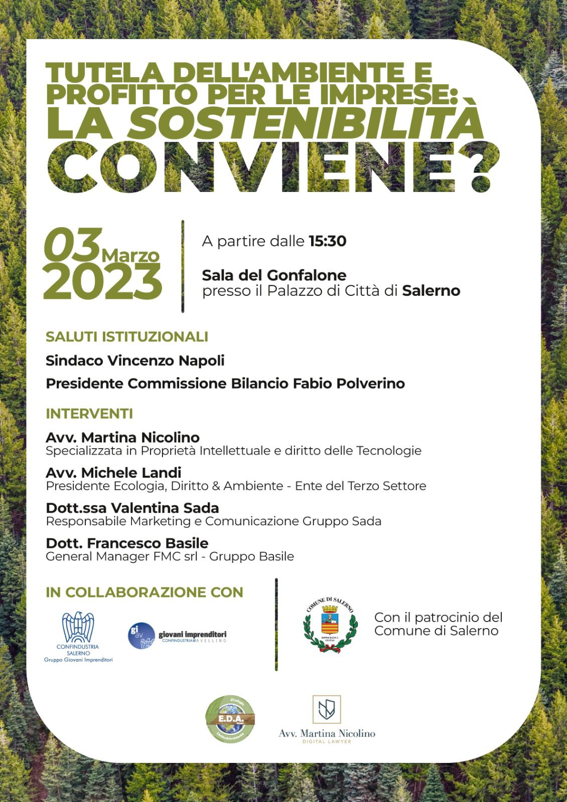 Salerno: a Palazzo di Città “Tutela dell’ambiente e profitto per le imprese: la sostenibilità conviene?”