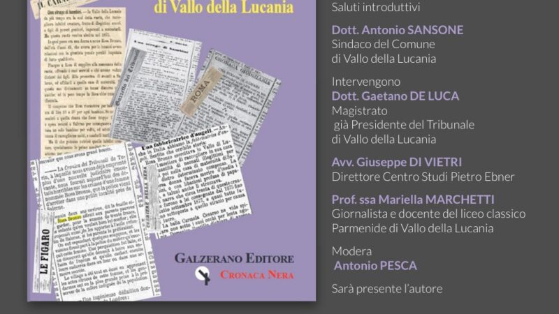 Vallo della Lucania: presentazione libro “Rosa Bronzo”