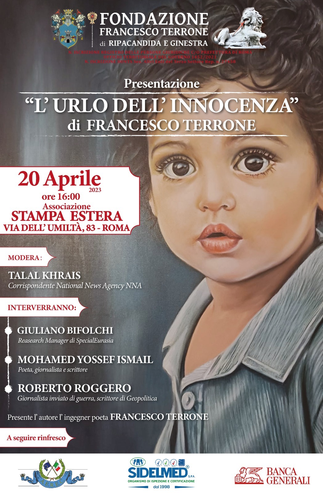 Roma: all’Associazione Stampa Estera, presentazione libro di Francesco Terrone “L’urlo dell’innocenza”