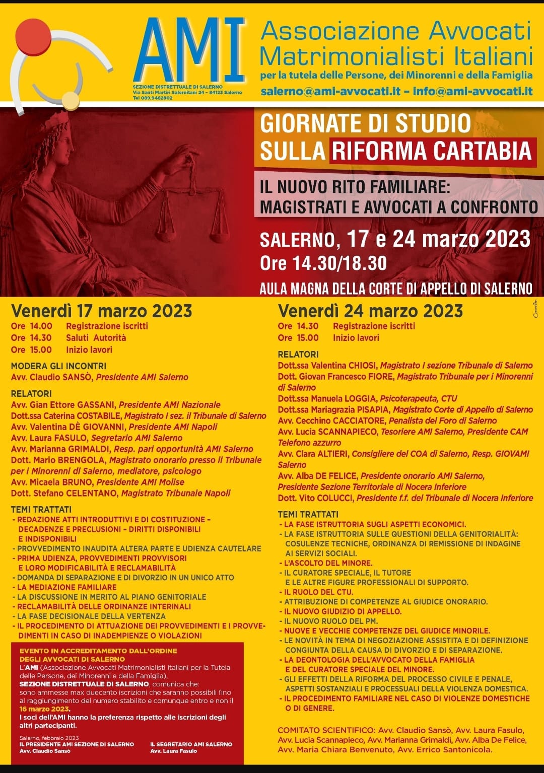 Salerno: Corte d’ Appello, 2^ incontro “Giornate di studio sulla riforma Cartabia”