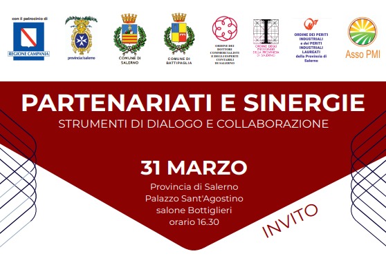 Salerno: “Partenariati e Sinergie” a Palazzo Sant’Agostino