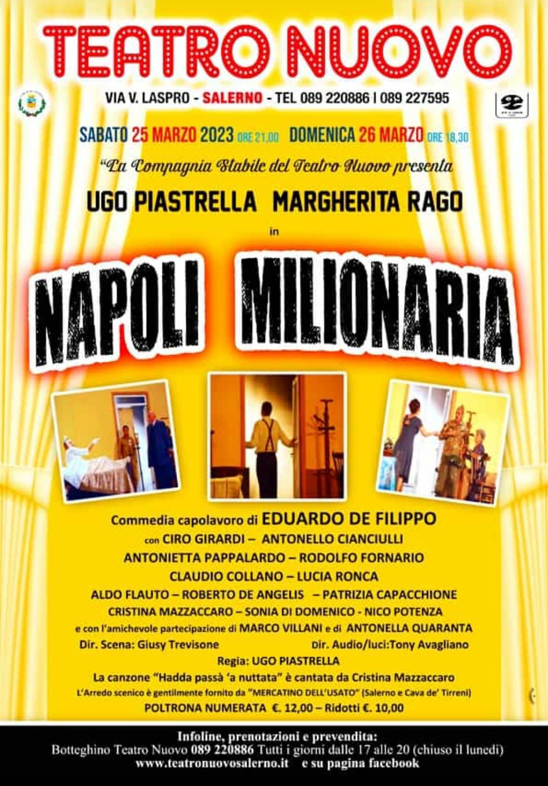 Salerno: a Teatro Nuovo “Napoli Milionaria”