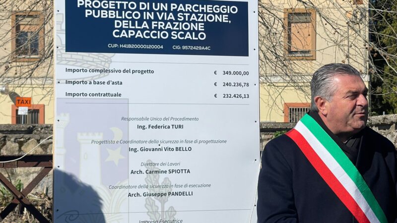 Capaccio Paestum: lavori per nuovo parcheggio a stazione Capaccio Scalo