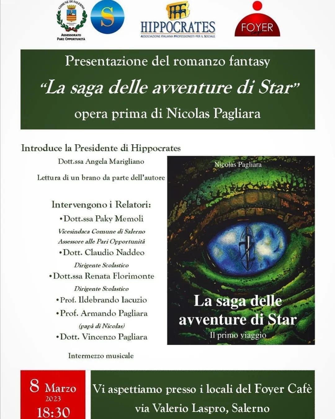 Salerno: presentazione fantasy di Nicolas Pagliara “La saga delle avventure di Star”