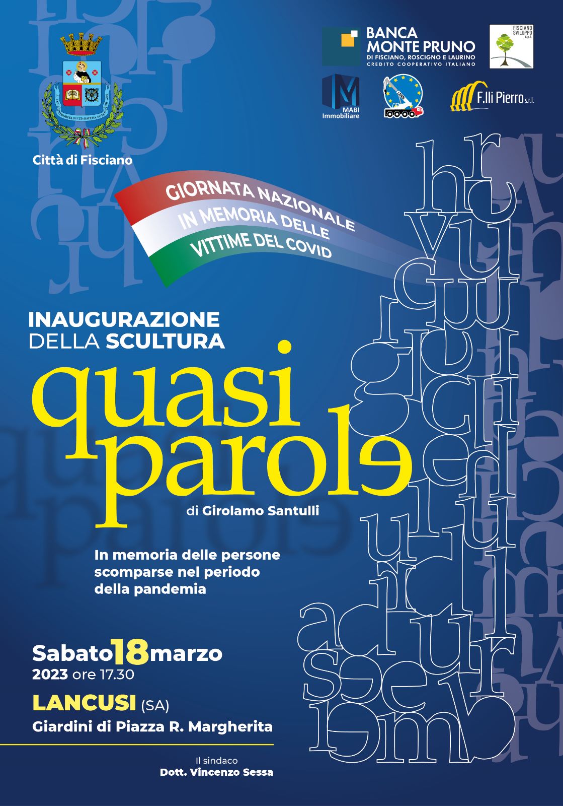 Fisciano: Lancusi, inaugurazione scultura di Girolamo Santulli per vittime Covid