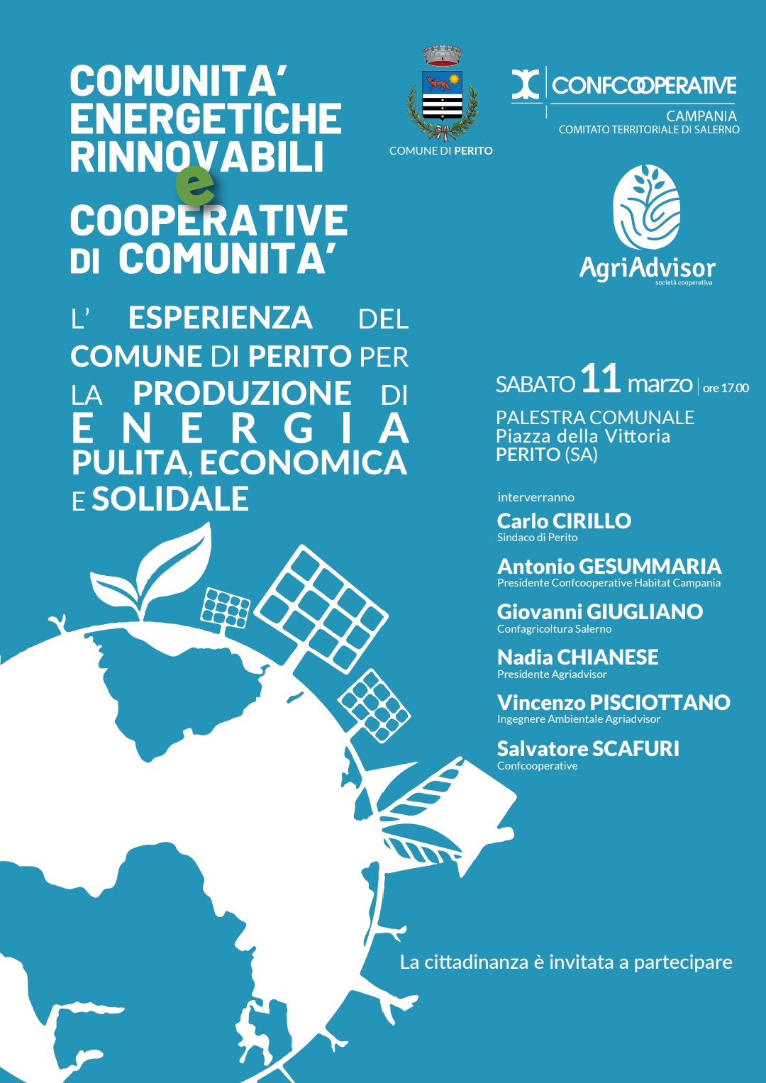 Perito: Confcooperative a supporto Comunità Energetiche Rinnovabili e Cooperative di Comunità