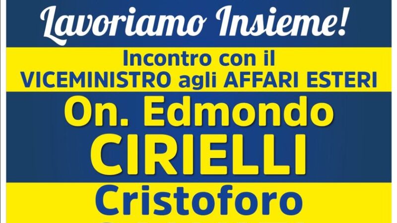 Scafati: Amministrative, candidato Sindaco Salvati, incontro con viceMinistro Edmondo Cirielli