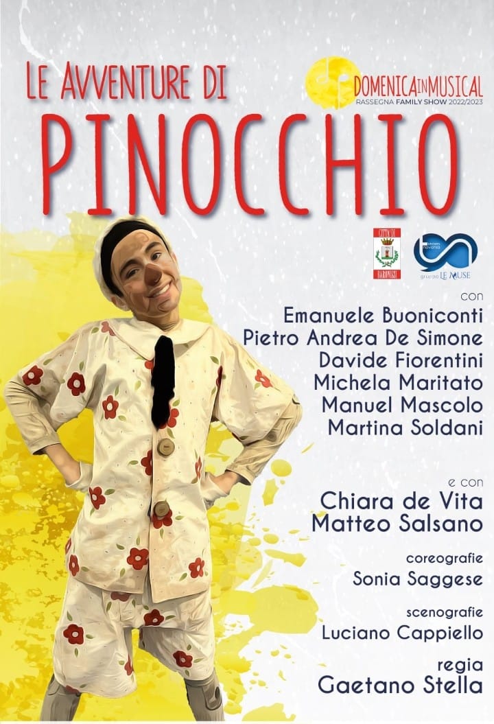 Roma: al Sistina, Gaetano Stella in “Le avventure di Pinocchio”, Pietro Andrea De Simone Pinocchio, Matteo Salsano Geppetto
