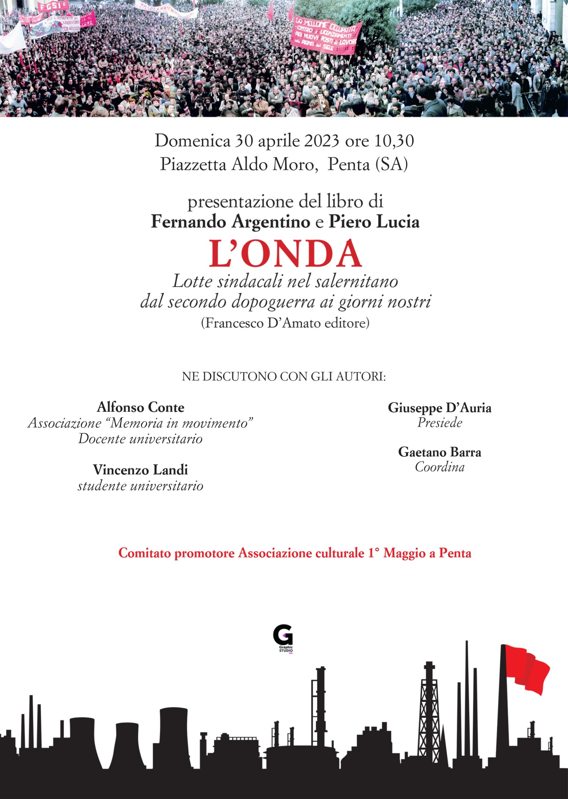 Fisciano: a Penta, presentazione “L’Onda”, libro di Piero Lucia e Fernando Argentino