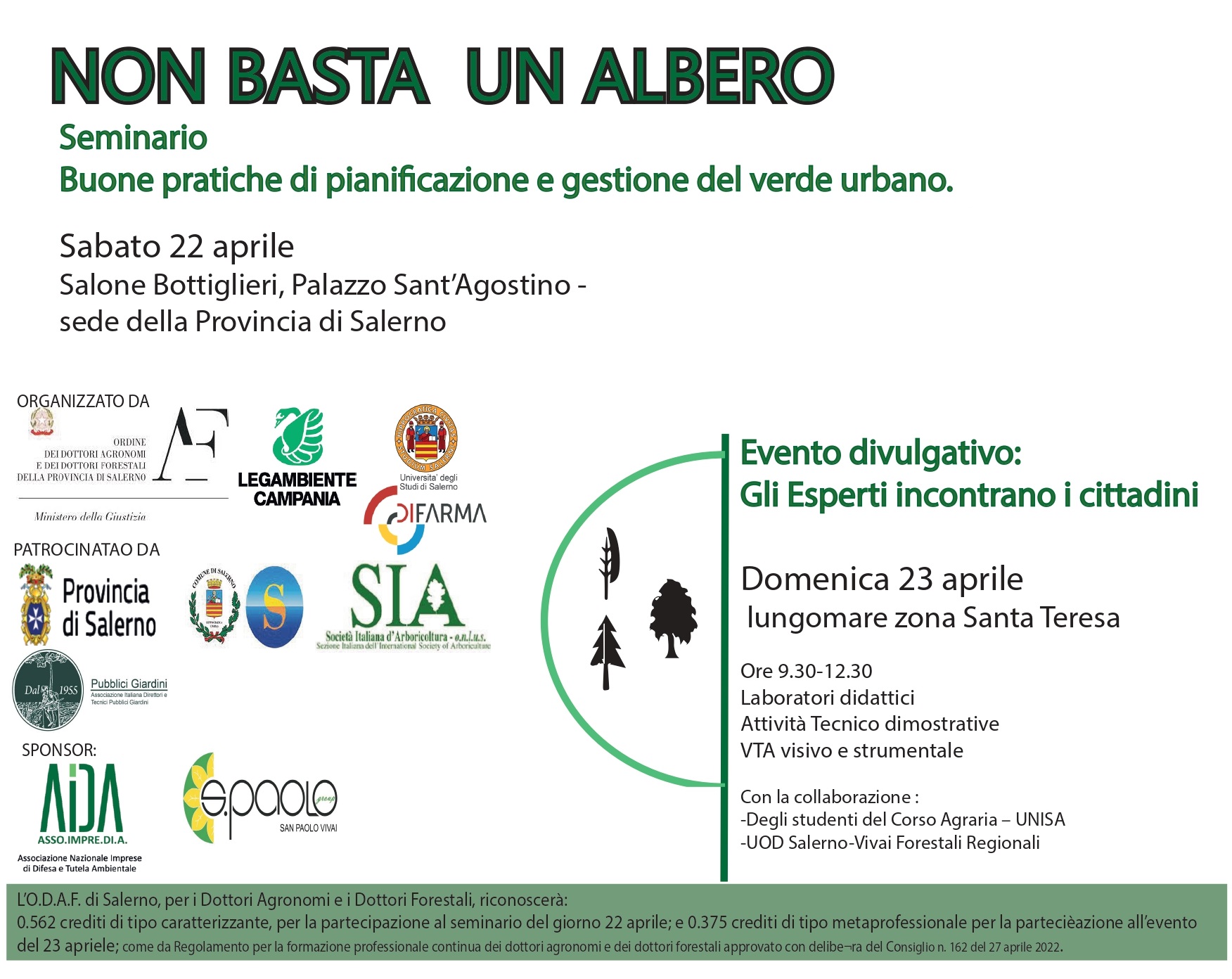 Salerno: “Non basta un albero- buone pratiche di gestione verde urbano”