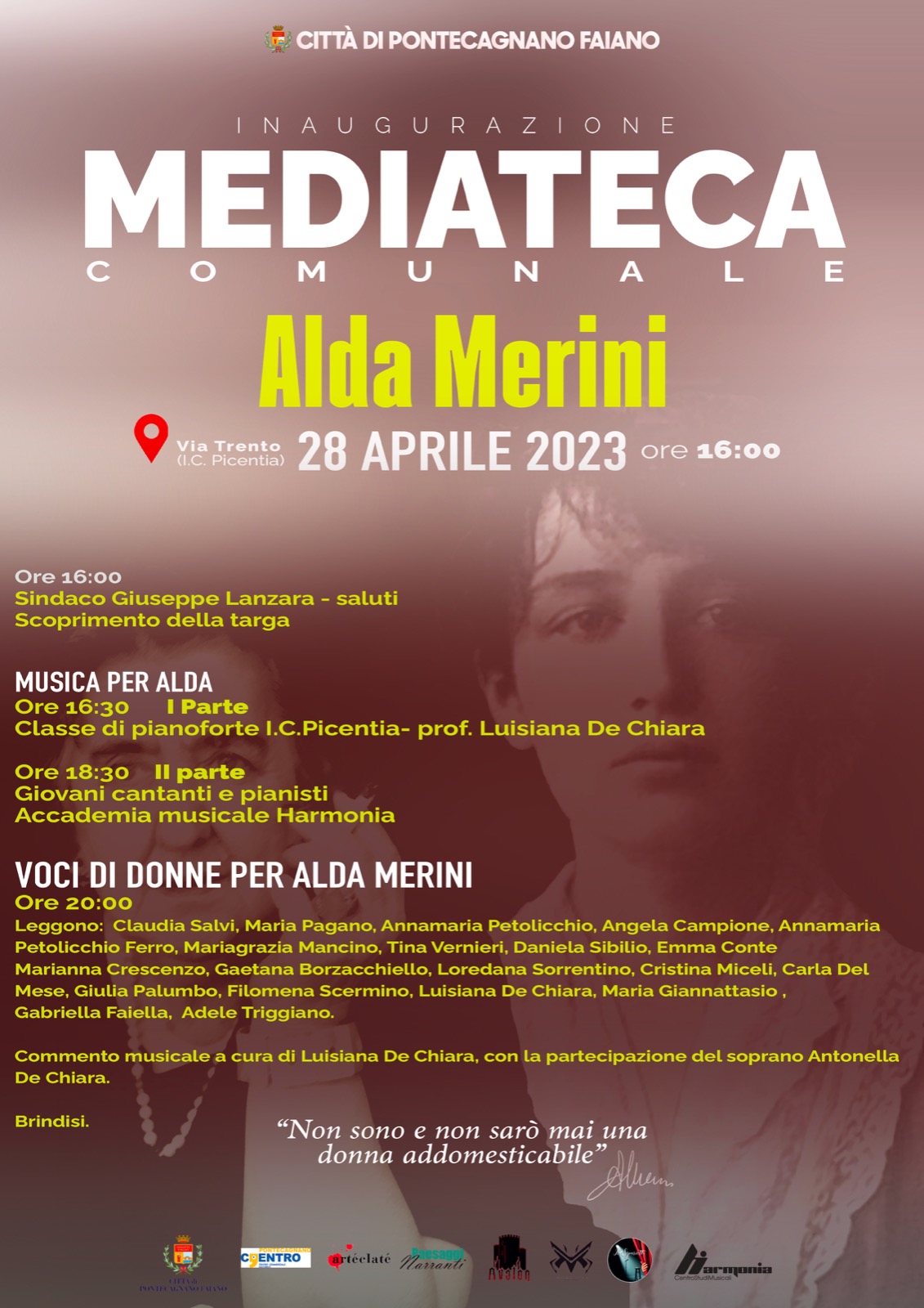 Pontecagnano Faiano: inaugurazione Mediateca Multimediale Comunale Alda Merini