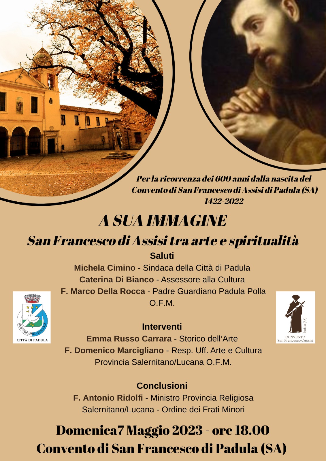 Padula: incontro “A SUA IMMAGINE- San Francesco di Assisi tra arte e spiritualità”