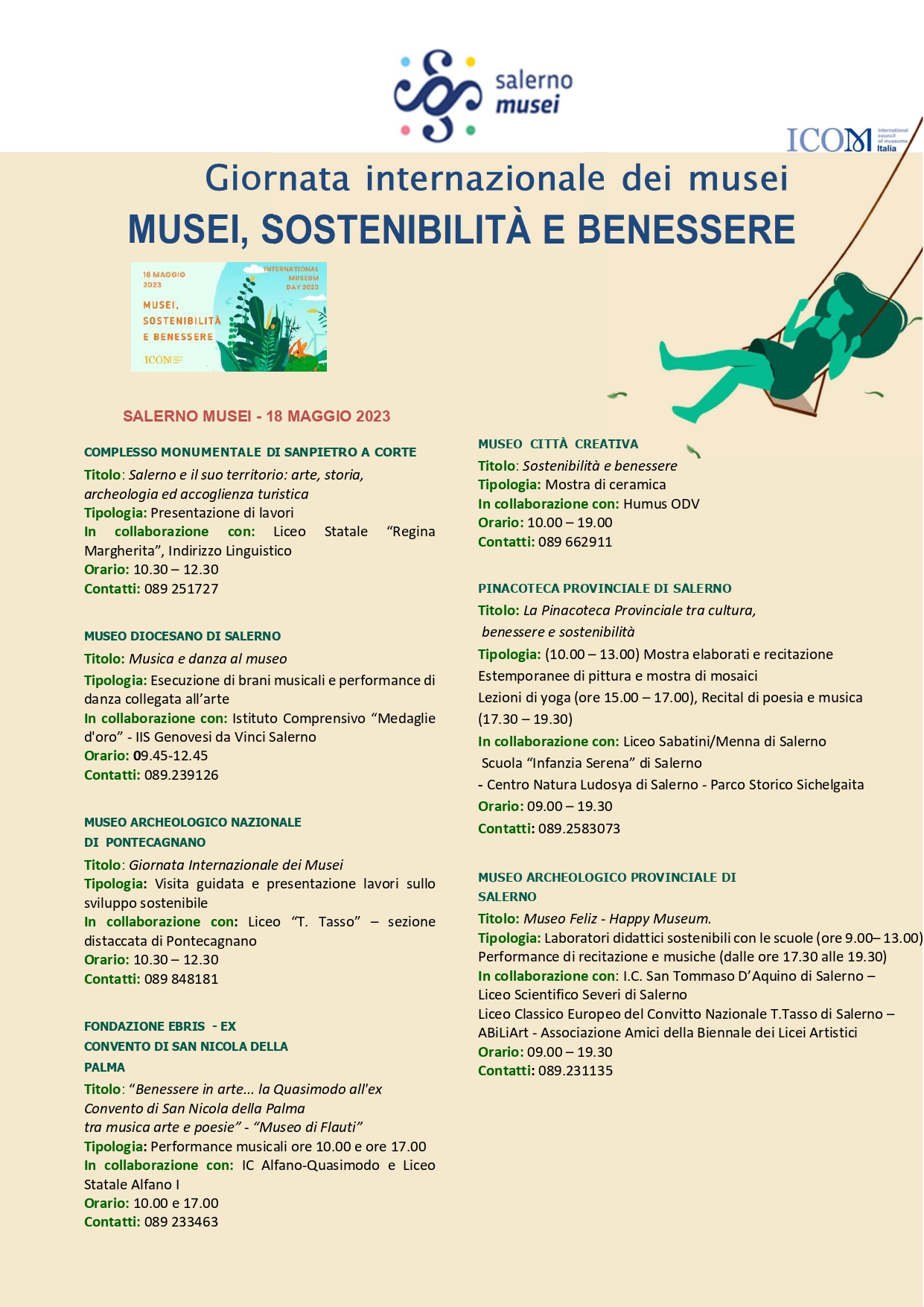 Salerno: Rete Musei, adesione a Giornata Internazionale dei Musei