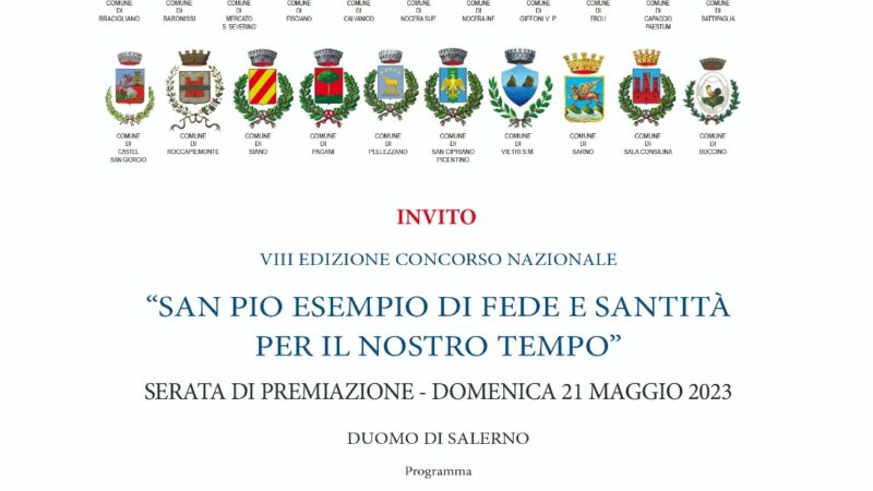 Salerno: premiazione 8^ ediz. Concorso nazionale artistico-letterario “Padre Pio: il Santo del nostro tempo”