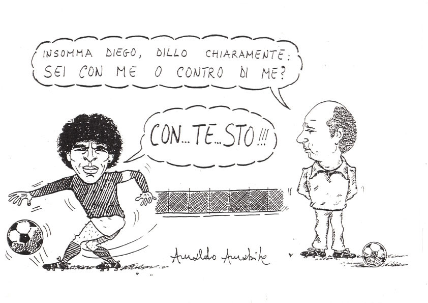 Maradona pure grande “caratteraccio” annullava gli avversari e anche … il mister