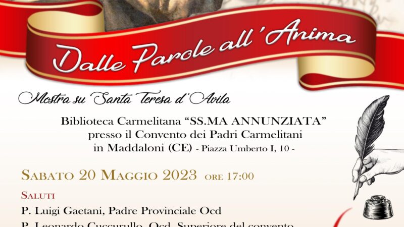 Maddaloni: a Biblioteca Carmelitana SS. Annunziata mostra di materiale storico e artistico su Santa Teresa d’Avila a 400 anni da canonizzazione