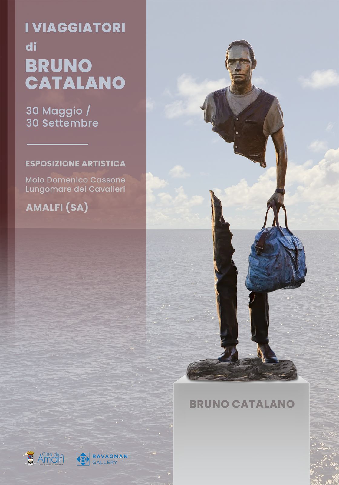 Amalfi: su lungomare «i viaggiatori» di Bruno Catalano 
